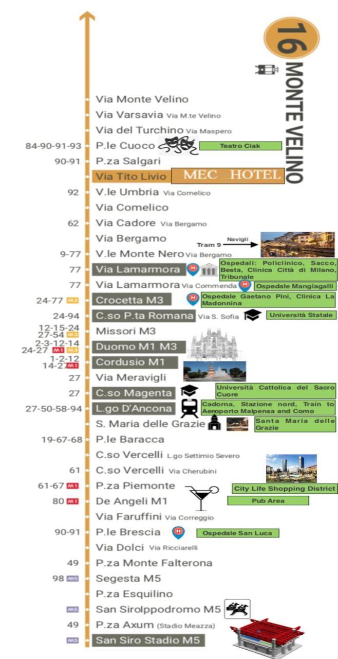 Hotel Mec Milánó Kültér fotó